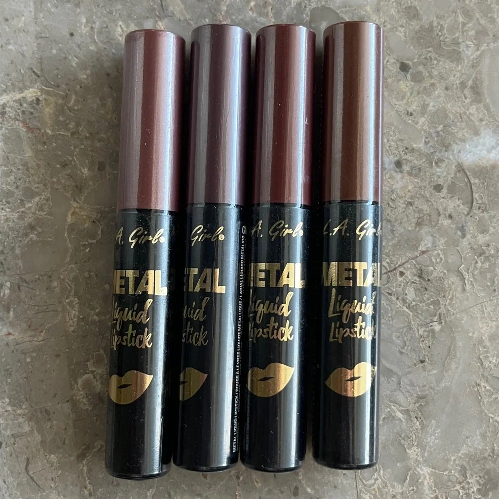 L.A. Girl Metal Liquid Lipstick Bundle, NEW and SEALED!